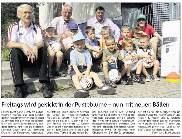 Kinder - und Jugendfußballstiftung  Jena in Aktion