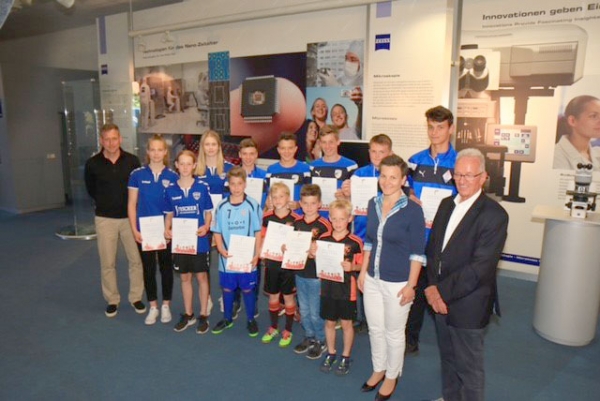 6. Nachwuchsehrung der Kinder- und Jugendfußballstiftung Jena im Besucherzentrum der Carl Zeiss AG