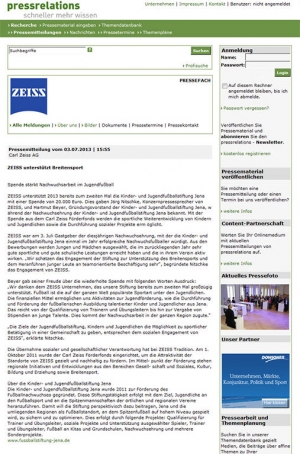 ZEISS unterstützt Breitensport